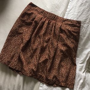 Brown printed skirt